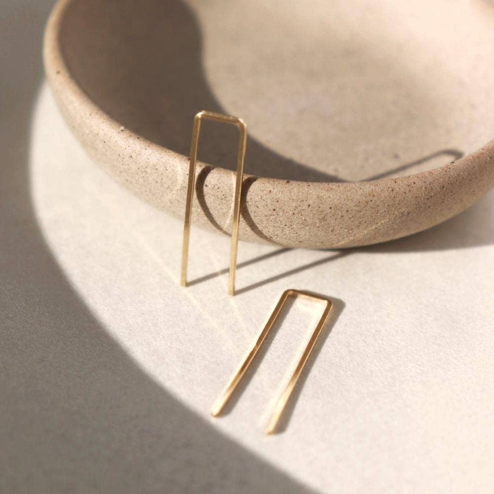 Token Jewelry - Staple Earrings in 14k Gold Fill