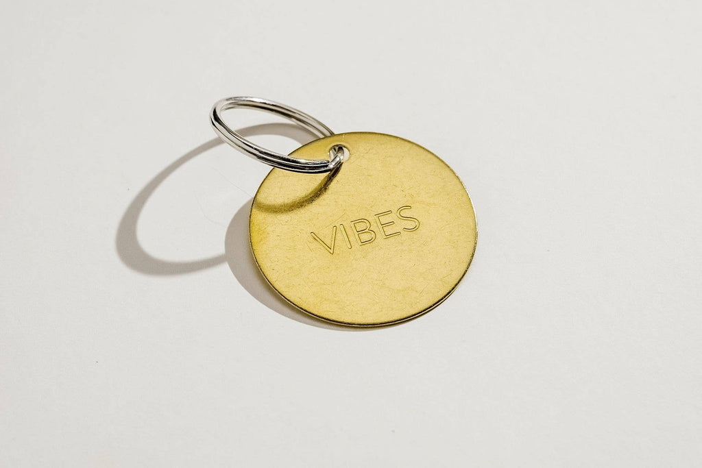 Chaparral Studio - VIBES - Hand Pressed Brass Keychain: Small