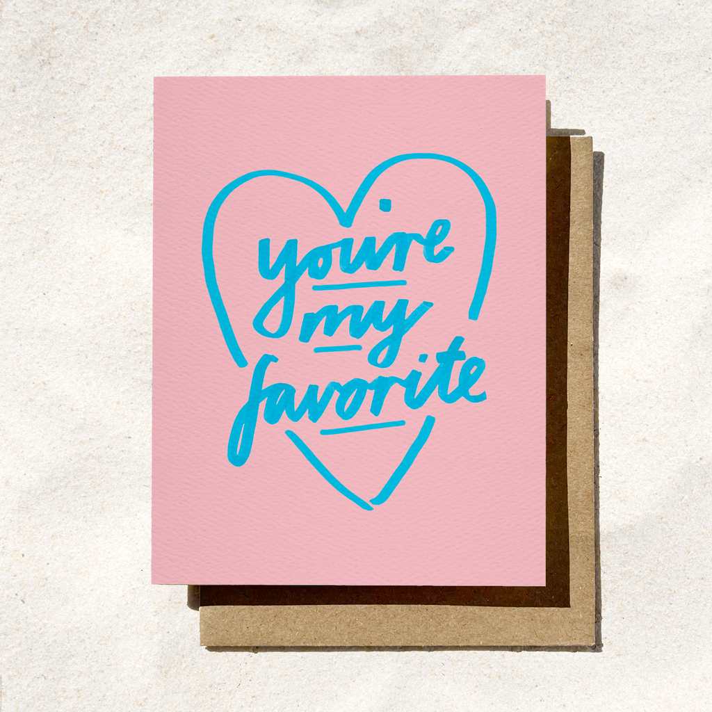 Daydream Prints - You're My Favorite Card | Fun Valentine's Love Card | Heart Card