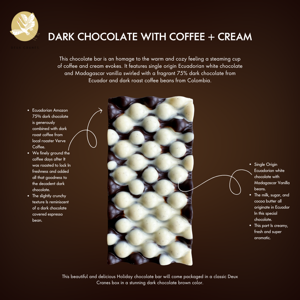 Deux Cranes - Dark Chocolate with Coffee + Cream