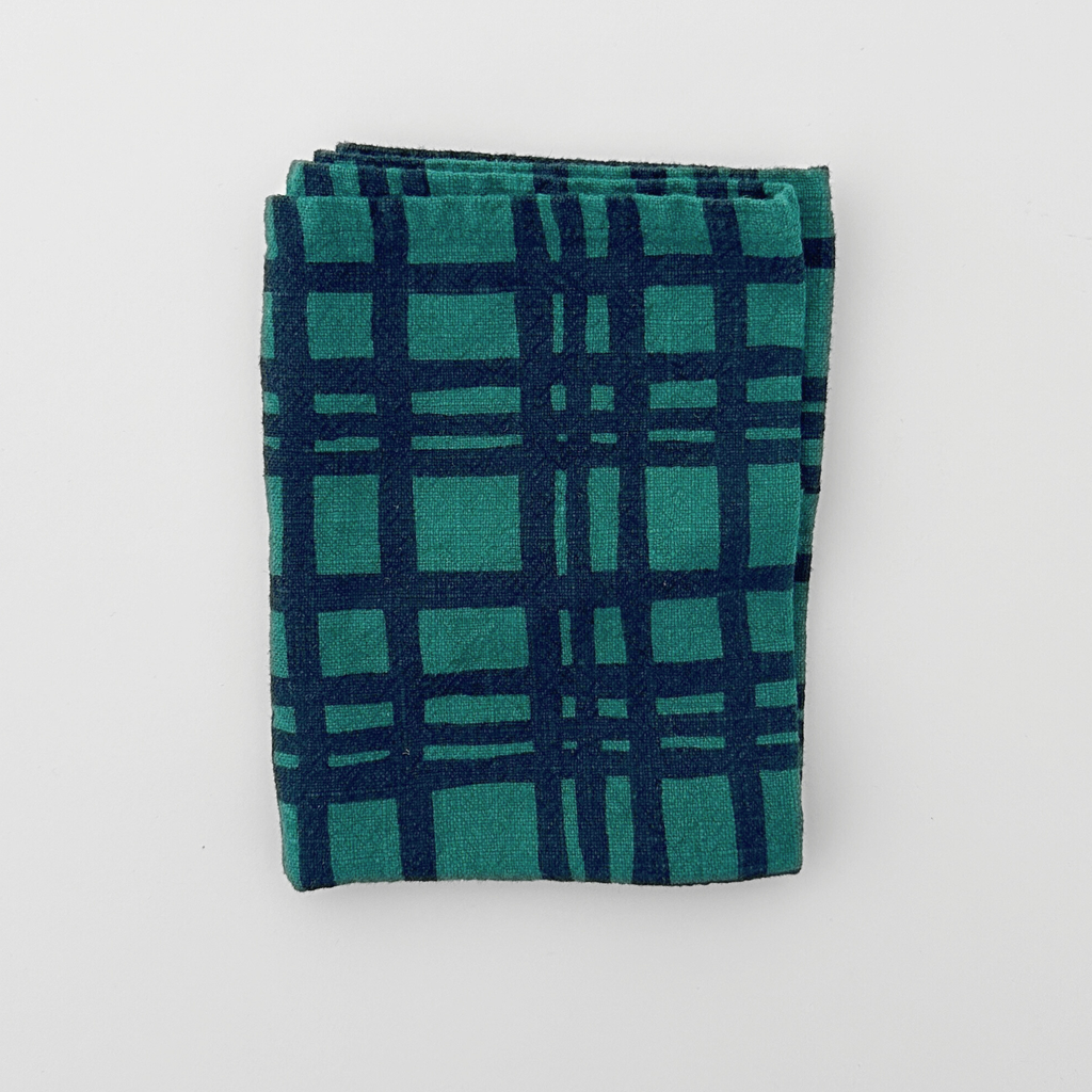 Jenny Pennywood - Textured Tea Towel - Darby - Midnight - Teal