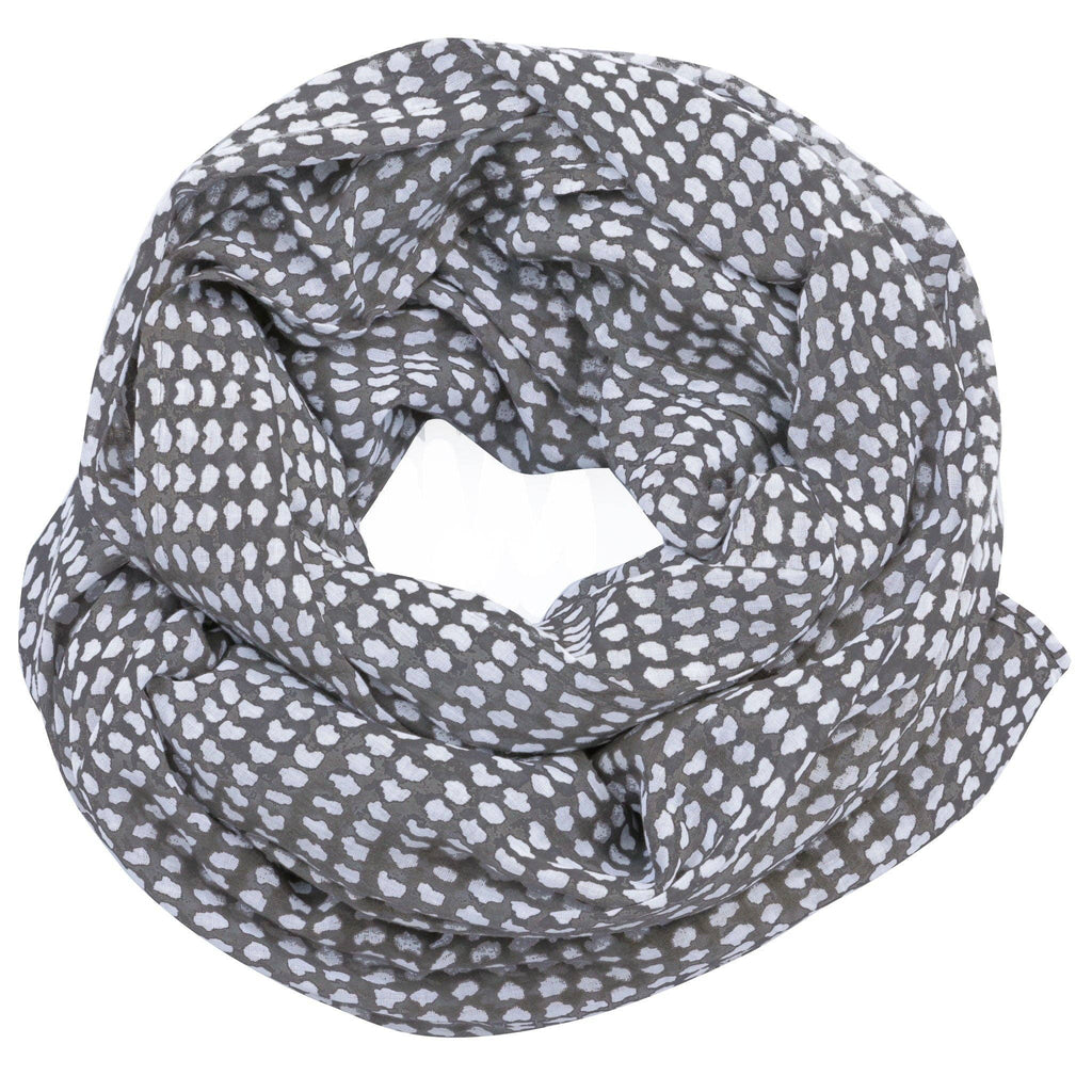 Graymarket Design - Dark Gray/White Dot Block Printed Scarf