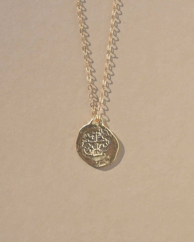 Mountainside Jewelry - Medallion Necklace: Cable Chain / 20" / Gold Vermeil