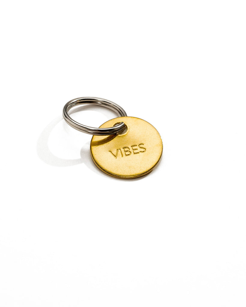 Chaparral Studio - VIBES - Hand Pressed Brass Keychain: Small