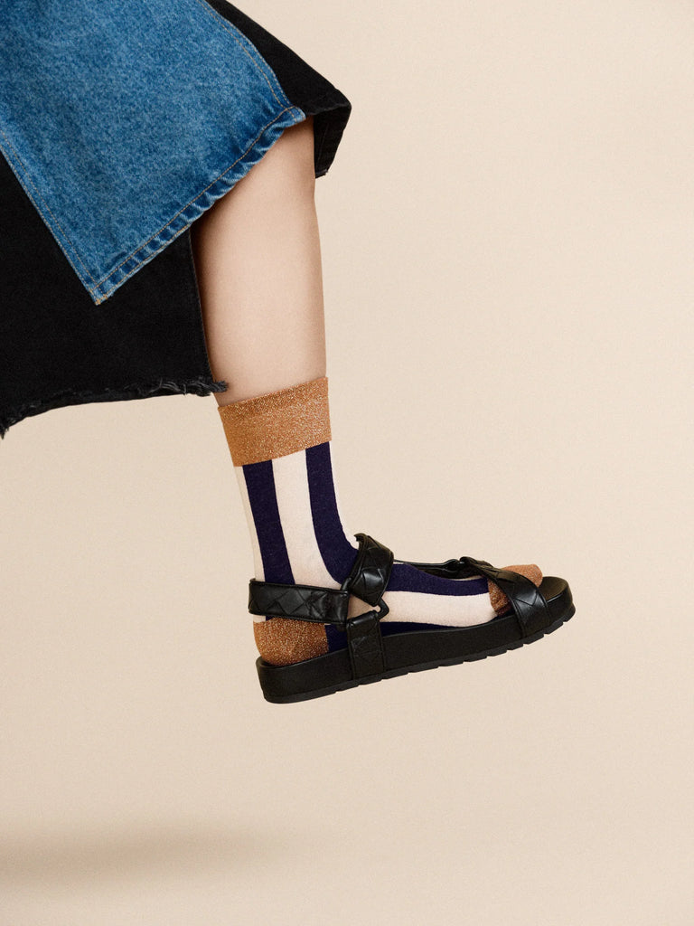 Hansel From Basel- Buro Crew Socks, rust