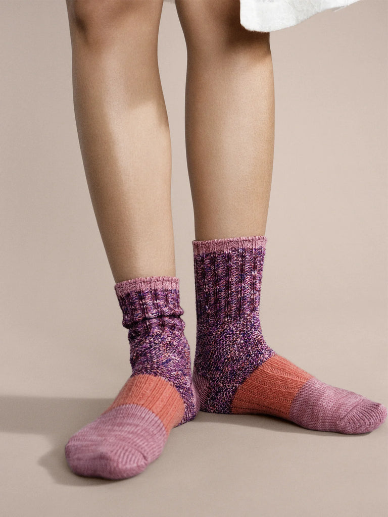 Hansel from Basel- Pixie Dapple Crew Socks, Mulberry