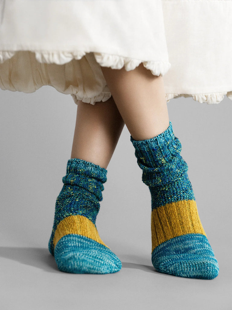 Hansel from Basel- Pixie Dapple Crew Socks, Ocean