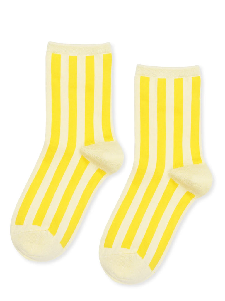 Hansel From Basel- Manchester Crew Socks, Lemon