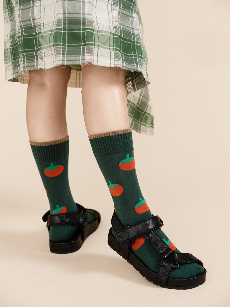 Hansel From Basel- Tomato Garden Crew Socks