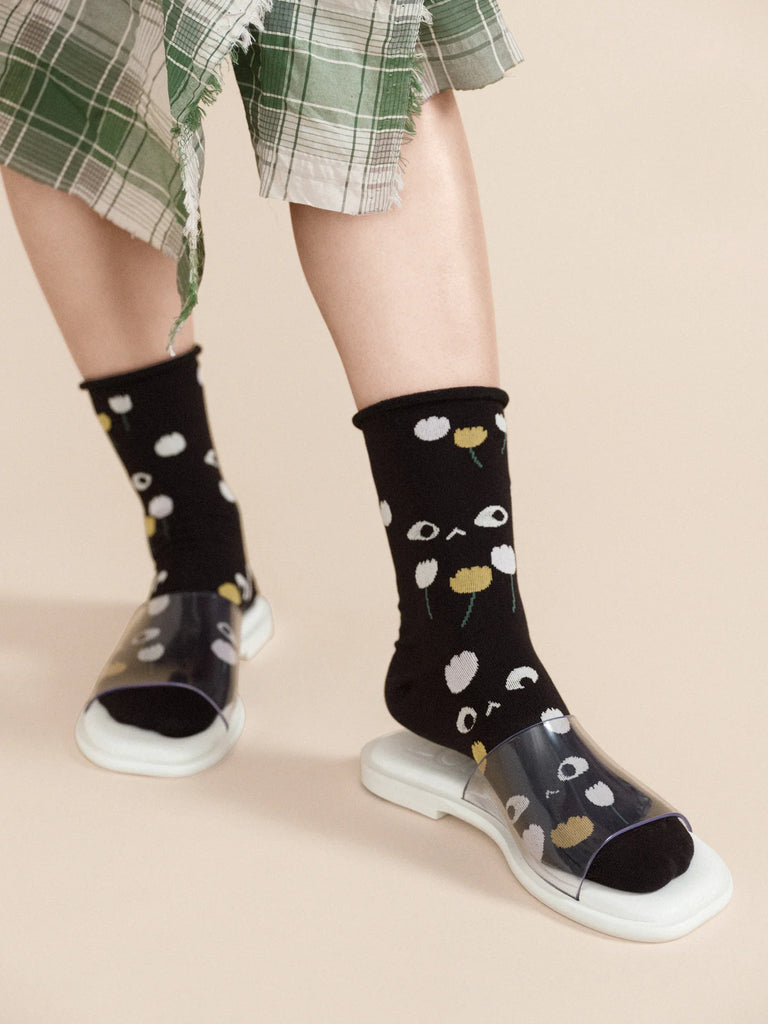 Hansel From Basel- Cat Eye Crew Socks