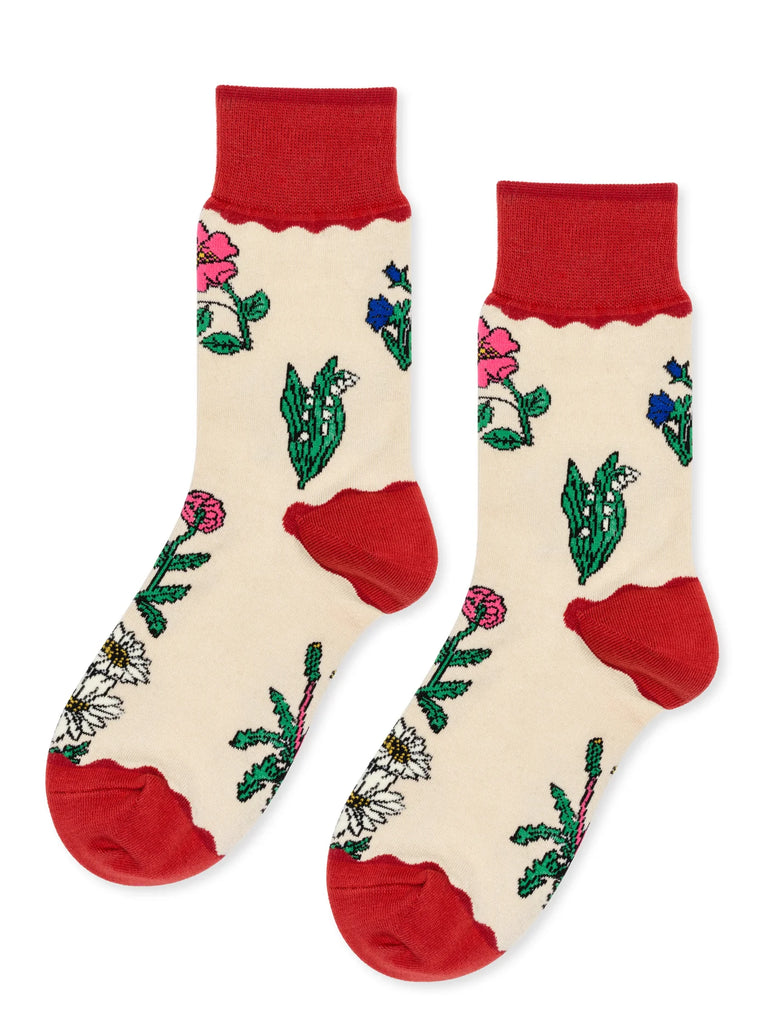Hansel From Basel- Retro Flower Crew Socks