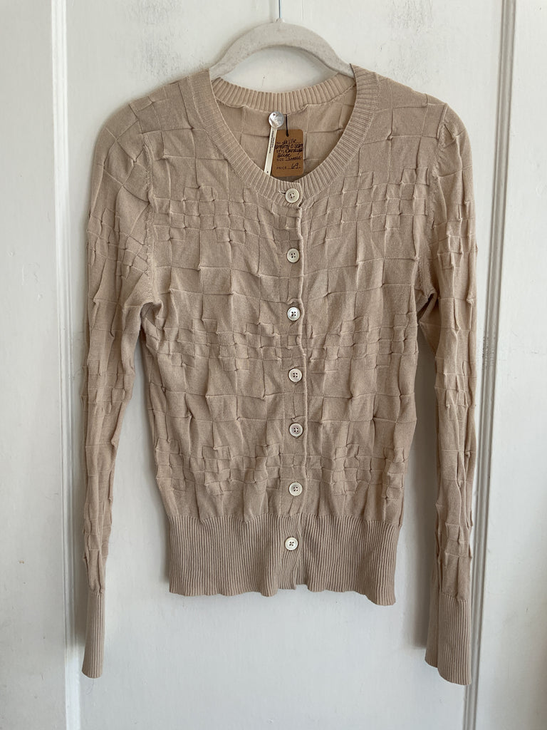 LOOP  -  Margaret O’Leary Cotton Cardigan Beige (#116)