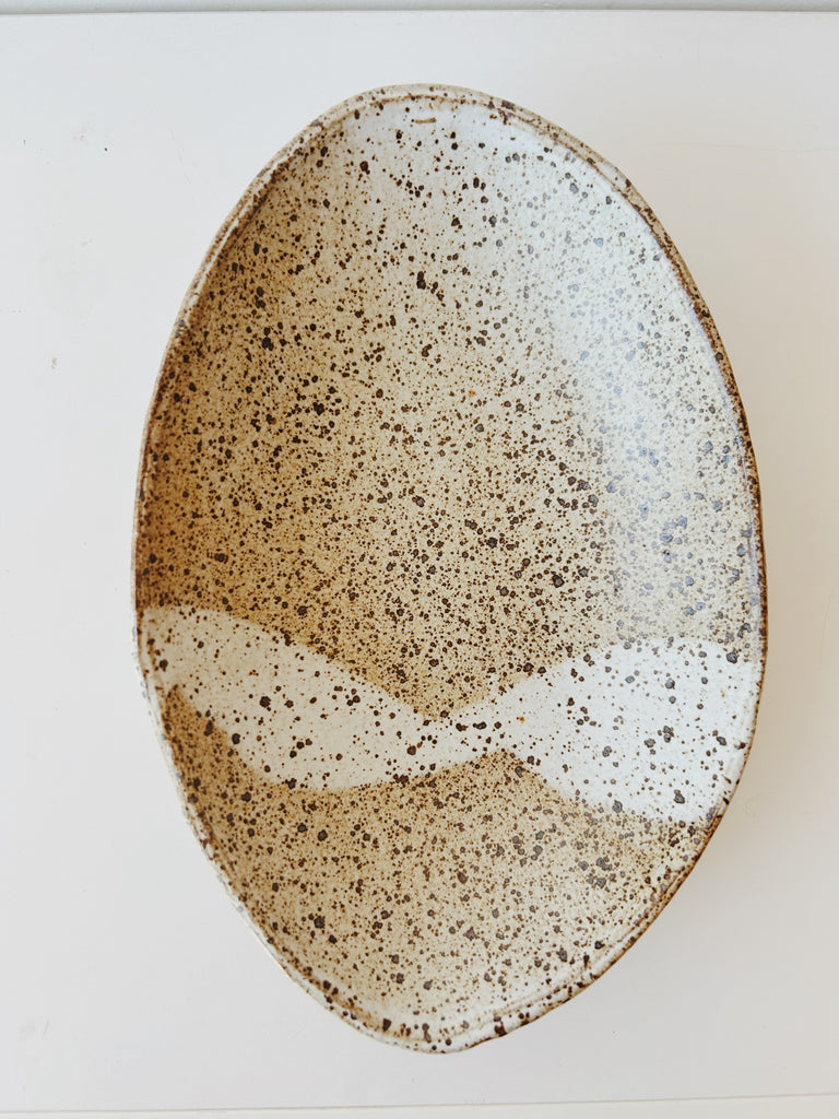 Colleen Hennessey - Oval Bowl, Heavy Speckle / D