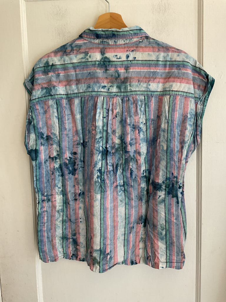 Hipcheck - Ice Dyed Linen Top, Orvis Striped