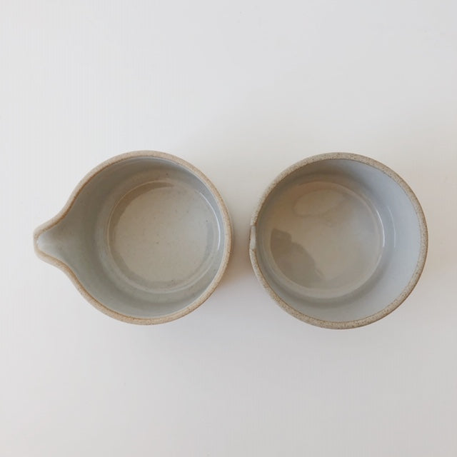 Hasami Porcelain-Sugar and Creamer Set, Gloss Grey