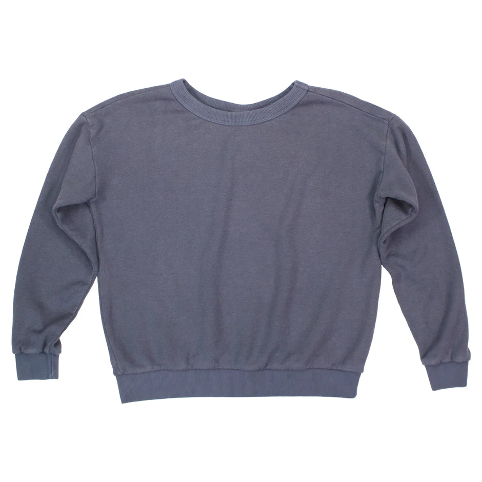 Jungmaven- Laguna Cropped Sweatshirt, Diesel Grey