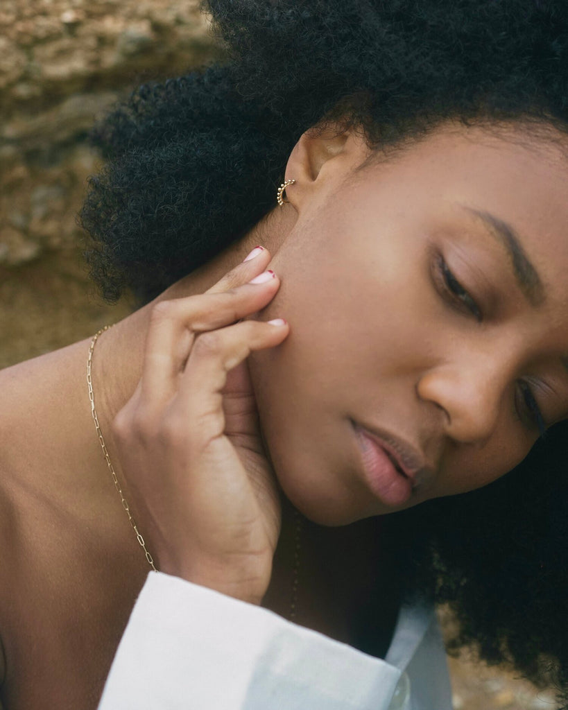 Mountainside Made- Oya Hoop Earrings, Gold Vermeil