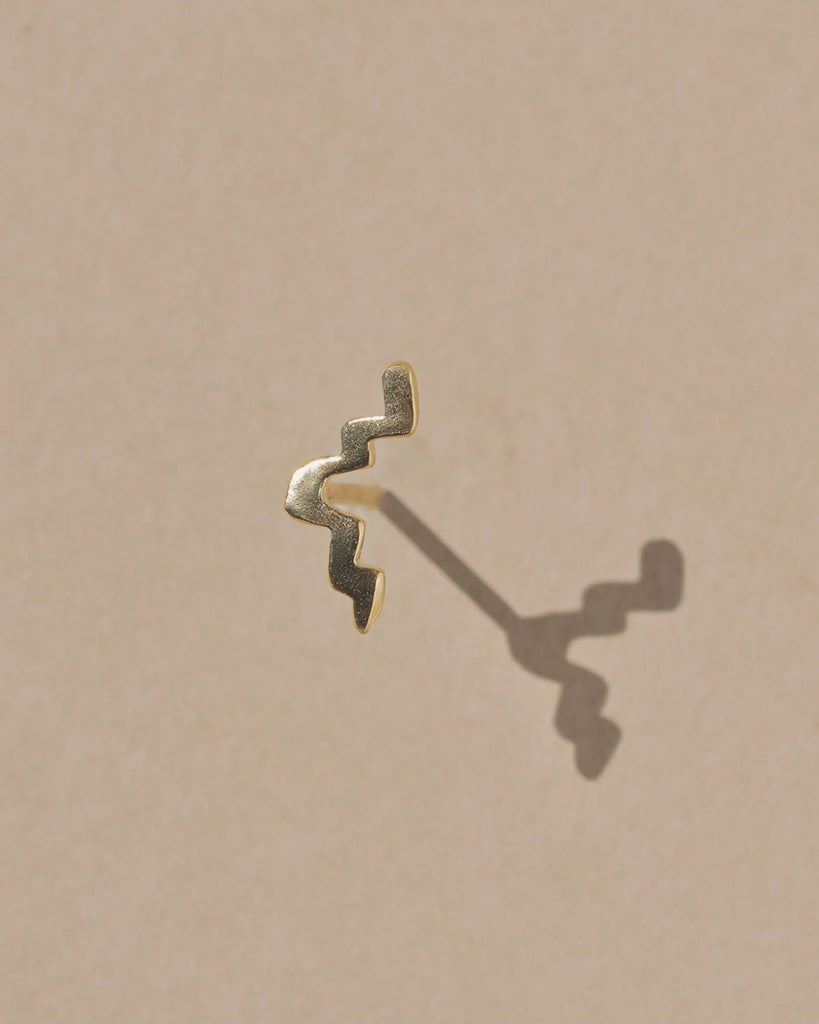 Mountainside Made- Ruin Stud Earring, Gold Vermeil