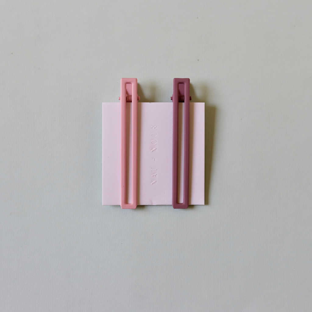 Nat + Noor- Leia barrette  in Pink and Mauve