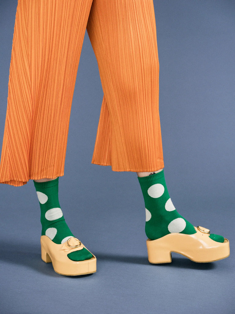 Hansel from Basel- Rie Crew Socks, Cadmium